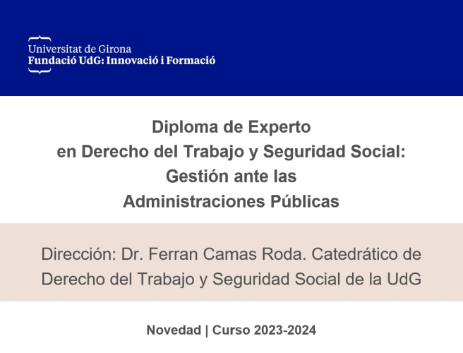 Septiembre de 2023: Impulsamos nuevos Cursos de Postgrado On-Line en la Universidad de Girona 