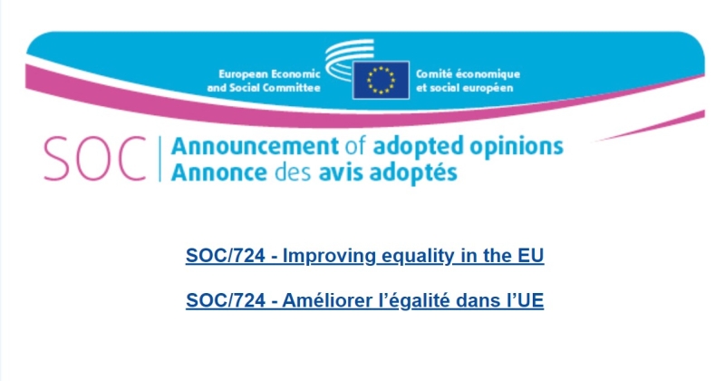 Mejorar la igualdad en la Unión Europea, según el CESE. 