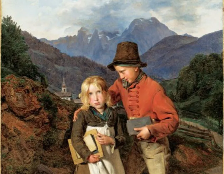 Septiembre de 2018. “Niños regresando de la escuela” (1836),de Georg Waldmüller. 