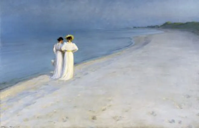 Septiembre de 2021: Viviendo el momento mágico captado por Krøyer de un paseo por la playa. 